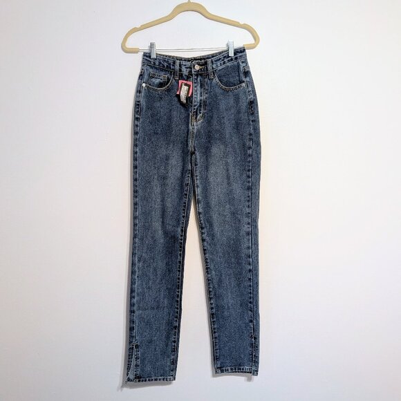 PrettyLittleThing High Waist Jeans Sz 0 NWT - Picture 1 of 5
